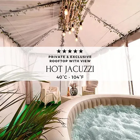 Colosseum House - Private Rooftop, Jacuzzi Hot Tub & View