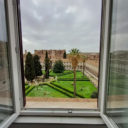 Camera X2 Con Magnifica Vista Sul Chiostro Di Michelangelo E Le Terme Di Diocleziano
