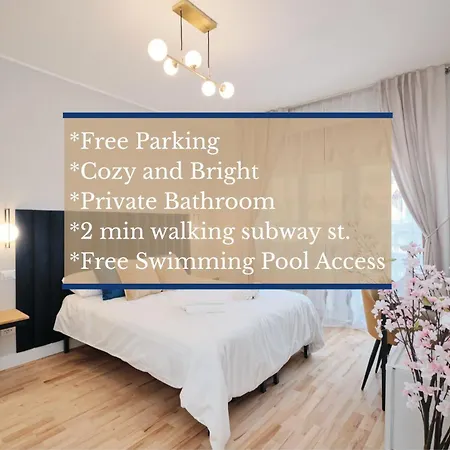 Bright Room 2 Min Metro B 20 Min Colosseum Private Bathroom Swimming Pool Free Parking