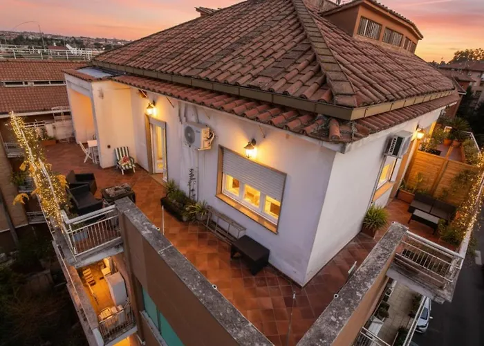Rooftop Appia Antica , Silent And Reserved Two Bedrooms Two Bathrooms