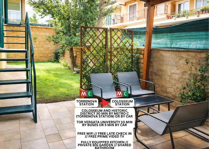 Golden Stay Rome - Golden Room With Private Kitchen And Garden - Close To Metro C