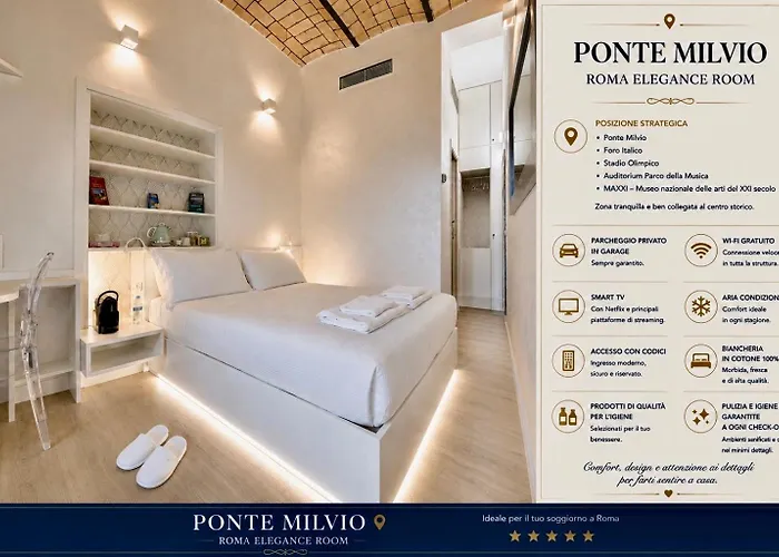 Ponte Milvio Roma Elegance Room & Private Parking