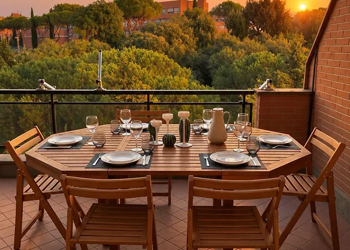 La Terrazza sul Parco ,8 Guests, 3 Bedrooms, Huge Terrace&Free Parking