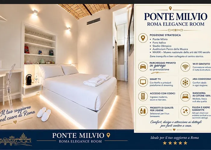 Ponte Milvio Roma Elegance Room & Private Parking